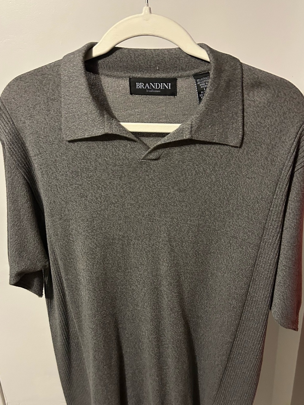 Brandini Men's Heather Gray Short-Sleeve Polo